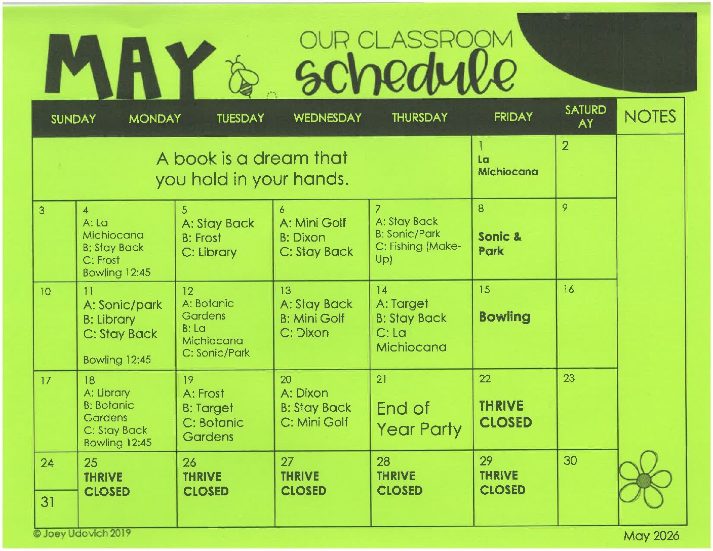 October Calendar